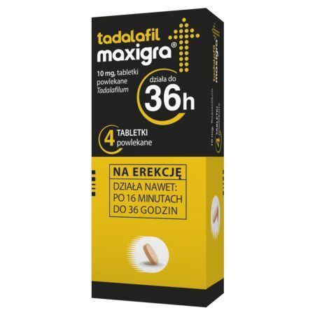 Tadalafil Maxigra 10 mg, tabletki powlekane, 4 tabl.