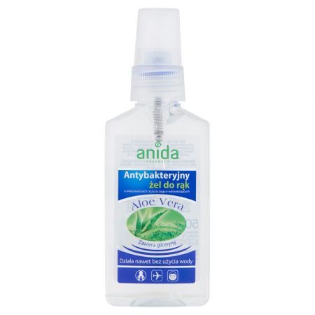 Anida Aloe Vera, antybakteryjny żel do rąk, 50 ml