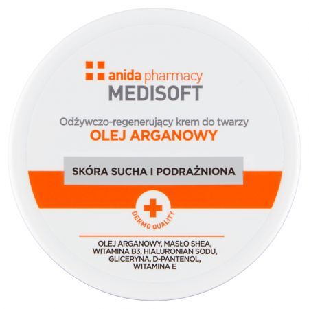 Anida Medisoft, krem do twarzy odżywczo-regenerujący z olejem arganowym, 100 ml