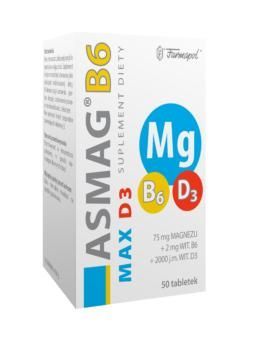 Asmag B6 Max D3, tabletki, 50 szt.