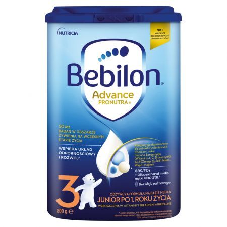 Bebilon 3 z Pronutra-Advance, mleko modyfikowane po 1 r.ż.,  800 g