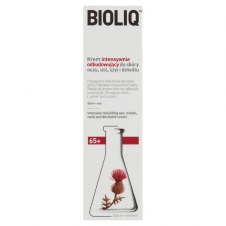 Bioliq 65+, krem intensywnie odbudowujący do skóry oczu, ust, szyi i dekoltu, 30 ml