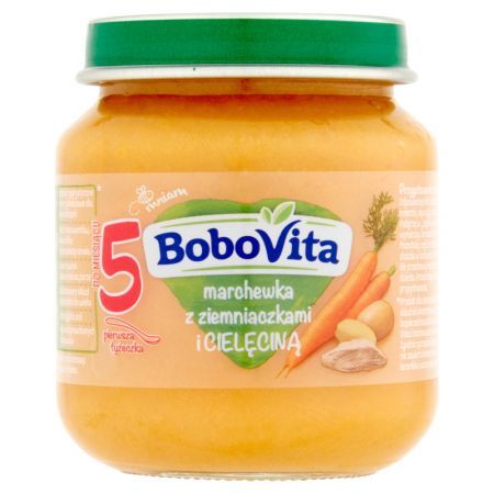 BoboVita, obiadek, marchewka z ziemniaczkami i cielęciną, 125 g