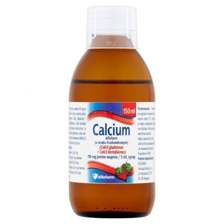 Calcium, syrop o smaku truskawkowym, 150 ml