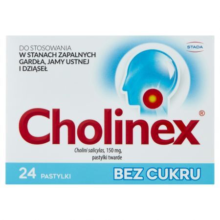 Cholinex 150 mg, pastylki do ssania bez cukru, 24 szt.