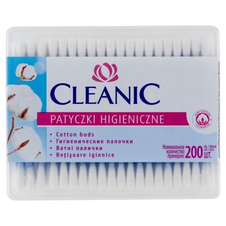 Cleanic, patyczki higieniczne Sensitive w pudełku, 200 szt. + 100 szt.