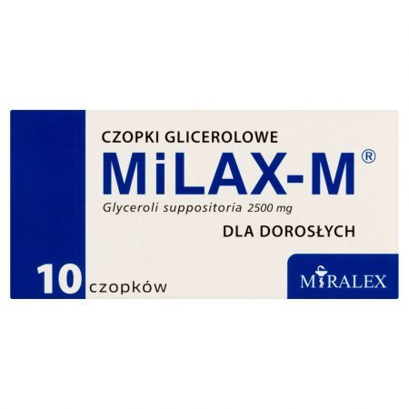 Czopki glicerolowe Milax-M, dla dorosłych, 10 szt.