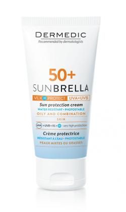 Dermedic Sunbrella, krem ochronny SPF 50 do skóry tłustej i mieszanej, 50 g