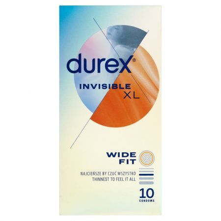 Durex Invisible XL, prezerwatywy, 10 szt.