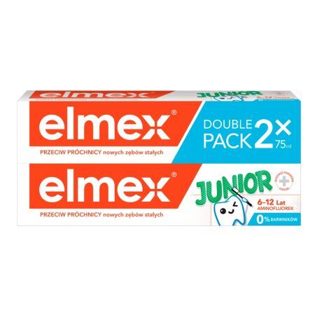 Elmex Junior, pasta do zębów, 2 x 75 ml