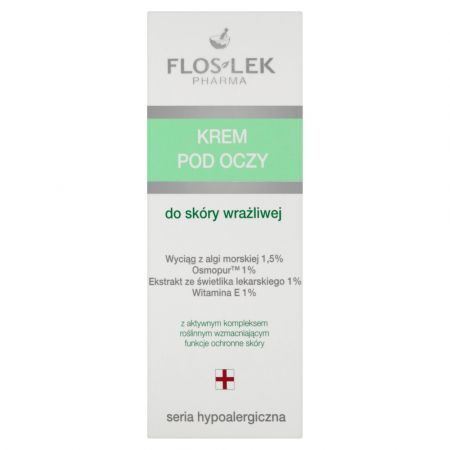 Flos-Lek, hipoalergiczny krem pod oczy do skóry wrażliwej, 30 ml