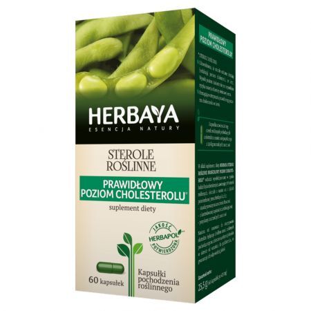 Herbaya Sterole roślinne prawidłowy poziom cholesterolu, kapsułki, 60 szt.