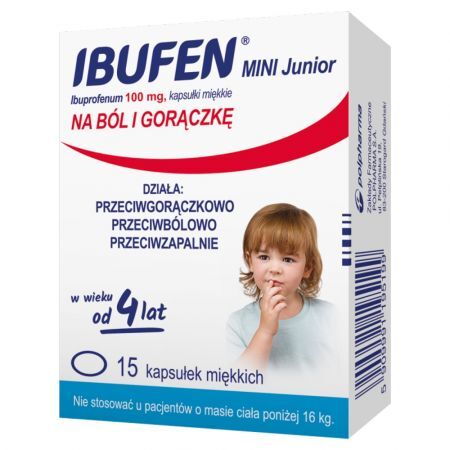 Ibufen mini Junior 100 mg, kapsułki miękkie, 15 szt.