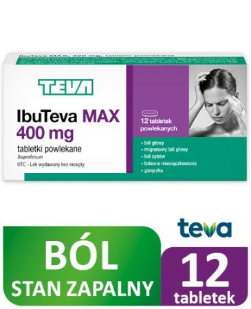 IbuTeva Max 400 mg, tabletki powlekane, 12 szt.