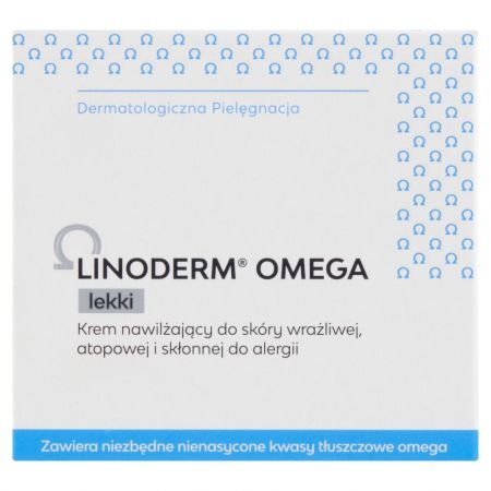 Linoderm Omega, lekki krem nawilżający do skóry wrażliwej, 50 ml