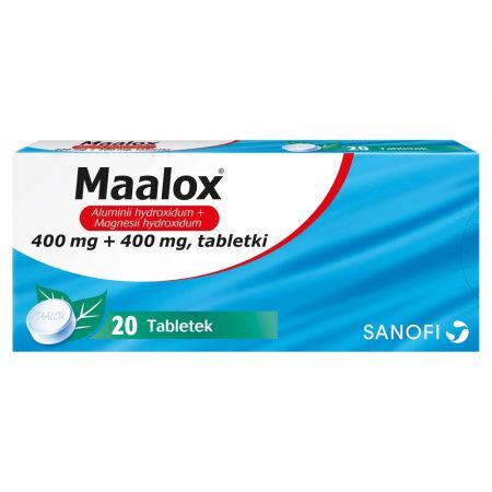 Maalox 400 mg + 400 mg, tabletki, 20 szt.