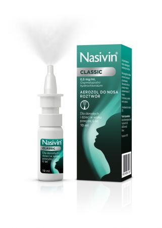 Nasivin Soft Classic 0.05%, aerozol do nosa, 10 ml