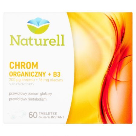 Naturell Chrom Organiczny +B3, tabletki do ssania, 60 szt.