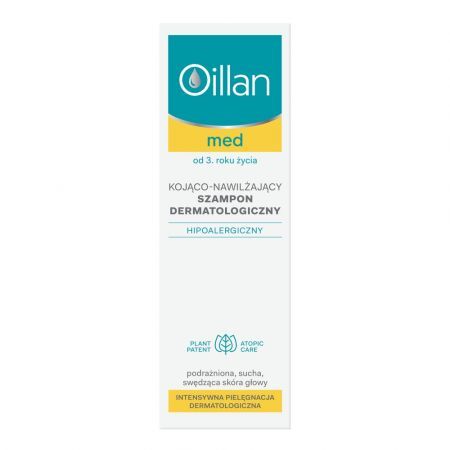 Oillan Med+, kojąco-nawilżający szampon dermatologiczny, 150 ml